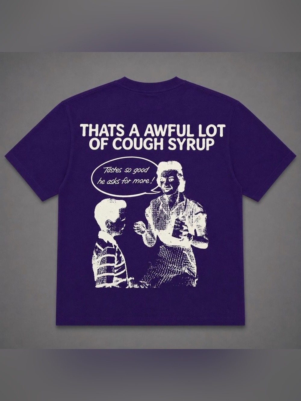 Men's Purple Graphic Tee - 'Better Than Whiskey' Cough Syrup Design - Picture 2 of 5